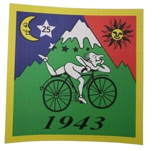 Classic Bicycle Day Blotter Art print  Albert Hoffman -High Quality-